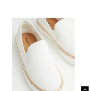 TORRID: Ivory Canvas Slip-On Espadrille Sneaker (WW)
